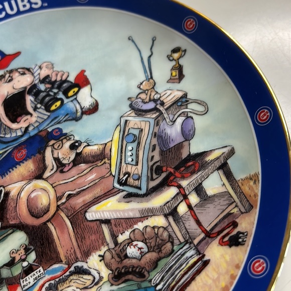 Danbury Mint CHICAGO CUBS FAN 8" Collectors Plate designed by Gary Patterson - Picture 6 of 7